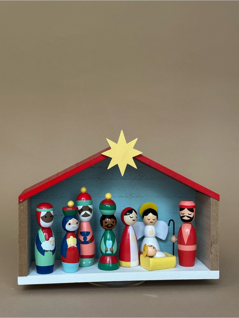Target Wondershop 2023 Wooden Nativity Set Christmas Decor 9 Piece